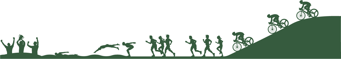 Figuren welche Sportarten des Triathlons ausführen